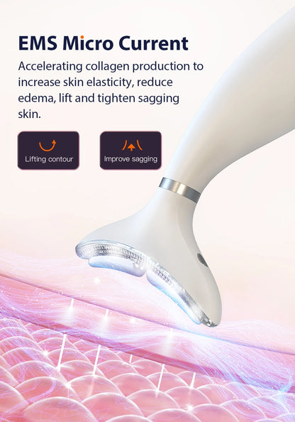 GlowLift Neck & Face Massager: EMS Vibration Heating Skincare Device