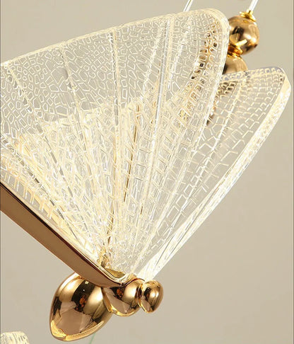 Nordic Butterfly LED Pendant Light: Elegant Hanging Lamp for Indoor Spaces