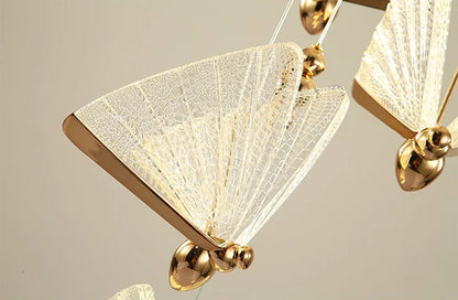 Nordic Butterfly LED Pendant Light: Elegant Hanging Lamp for Indoor Spaces