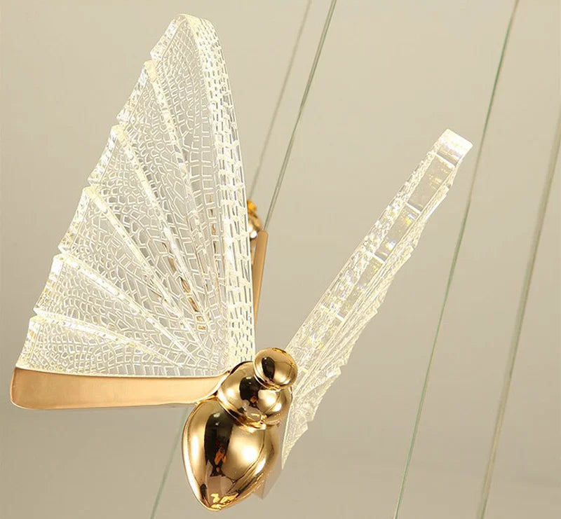 Nordic Butterfly LED Pendant Light: Elegant Hanging Lamp for Indoor Spaces