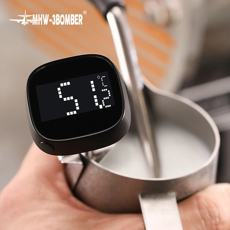 BaristaPro Instant Read Thermometer: Digital Tool for Latte Art and Milk Frothing