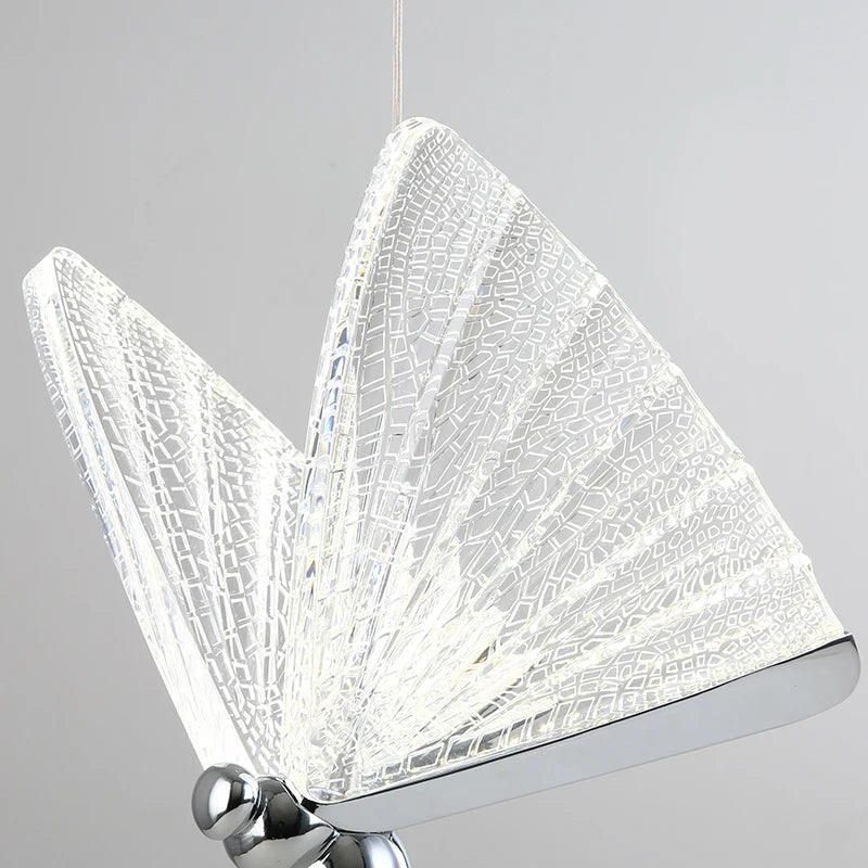 Nordic Butterfly LED Pendant Light: Elegant Hanging Lamp for Indoor Spaces