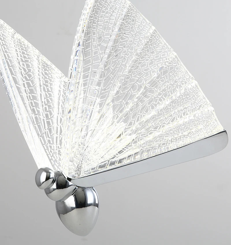 Nordic Butterfly LED Pendant Light: Elegant Hanging Lamp for Indoor Spaces