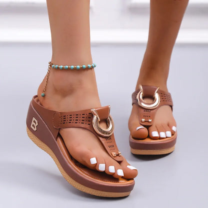 Ocean View Platforms: Non-Slip Summer Sandals for Ladies 2024