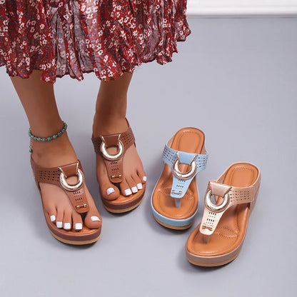 Ocean View Platforms: Non-Slip Summer Sandals for Ladies 2024