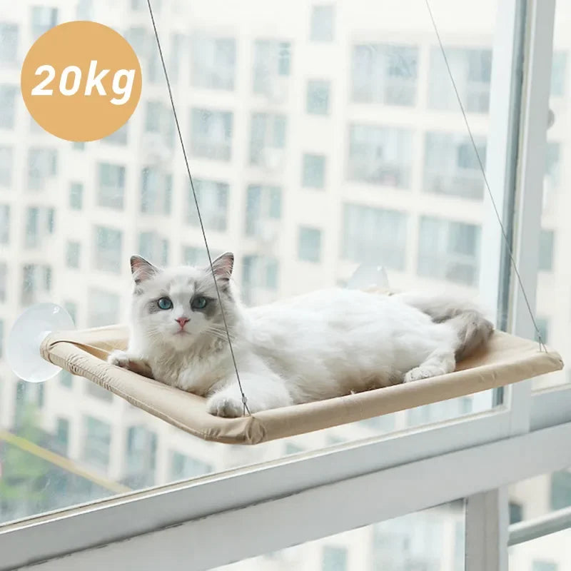 Sunny Siesta Cat Hammock: 20KG Window Seat for Comfortable Climbing