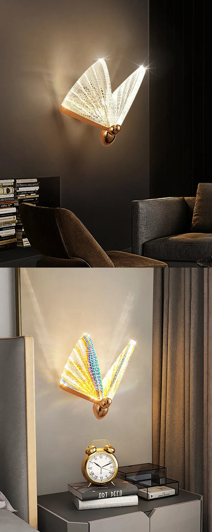 Nordic Butterfly LED Pendant Light: Elegant Hanging Lamp for Indoor Spaces