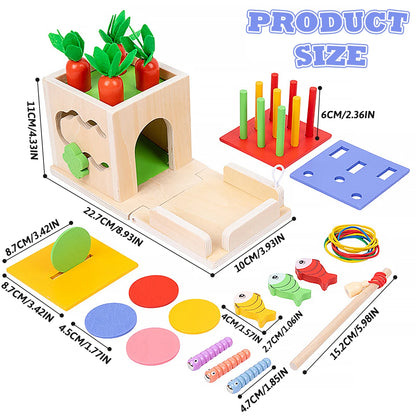 Montessori Magic Box: 8-in-1 Wooden Shape Sorting & Matching Toy