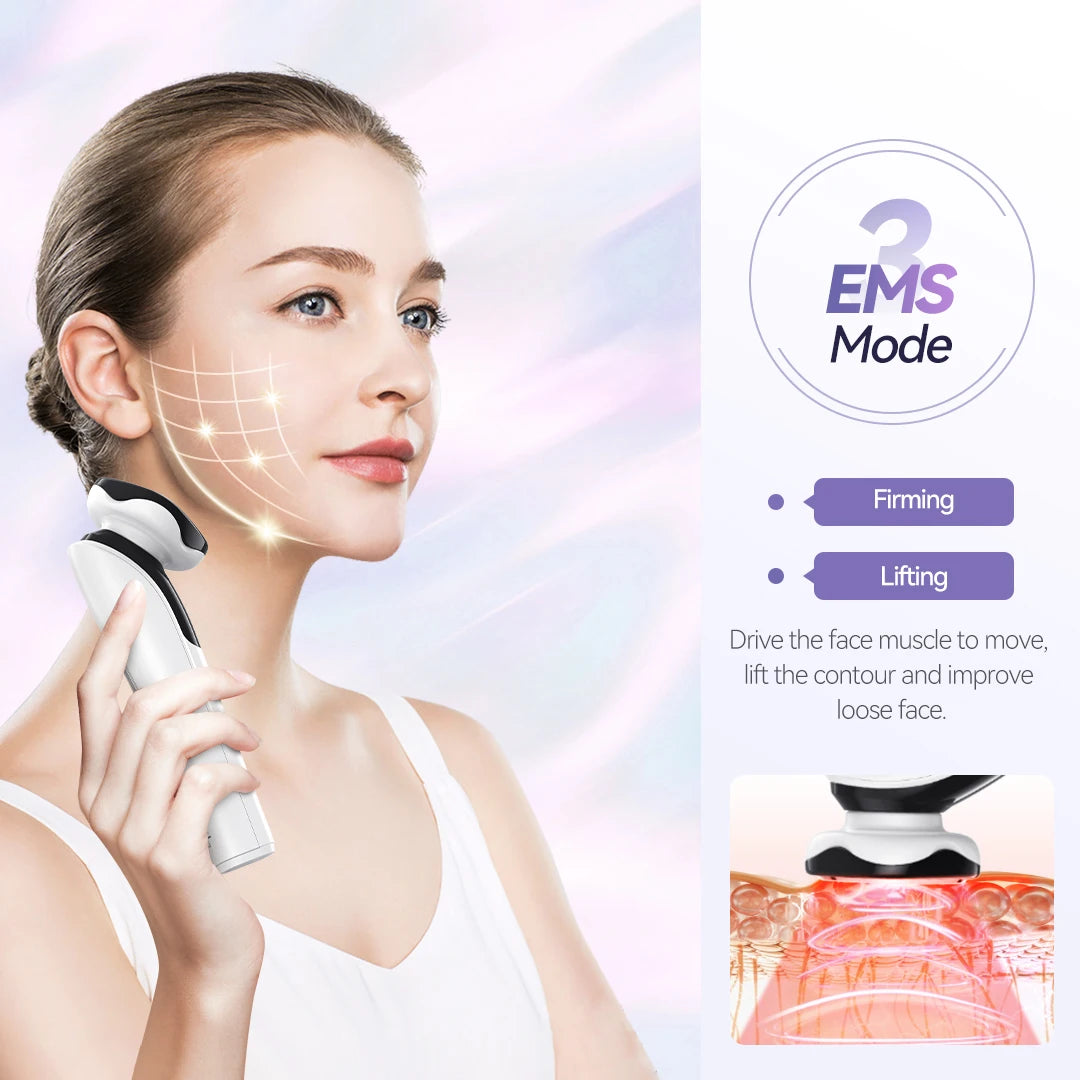 PhotonGlow Face Beauty Device: EMS LED Eye and Face Massager